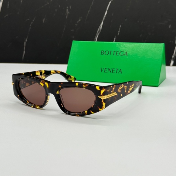 NEW BV1144S 002 BOTTEGA VENETA BROWN HAVANA CAT EYE WOMEN SUNGLASSES main image 8
